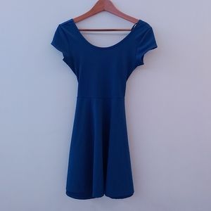 Royal Blue Crossed Back Dress